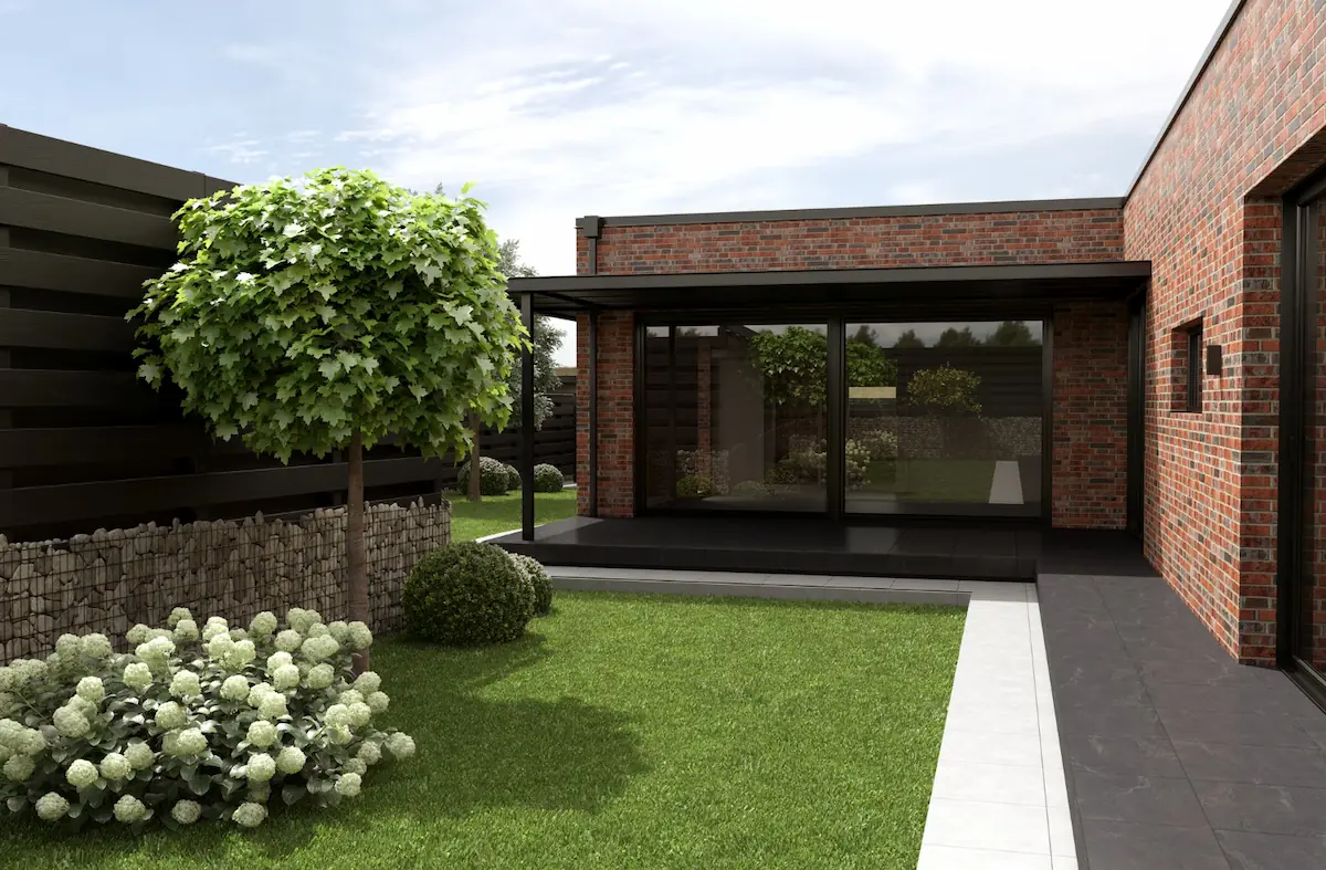 Model Ruko 1 Lantai dengan Desain Kontemporer